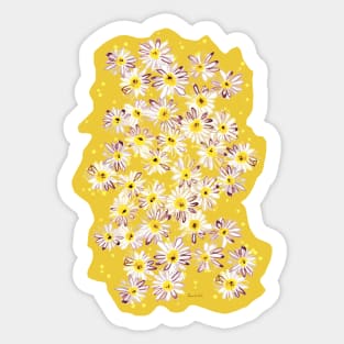 daisies pattern Sticker